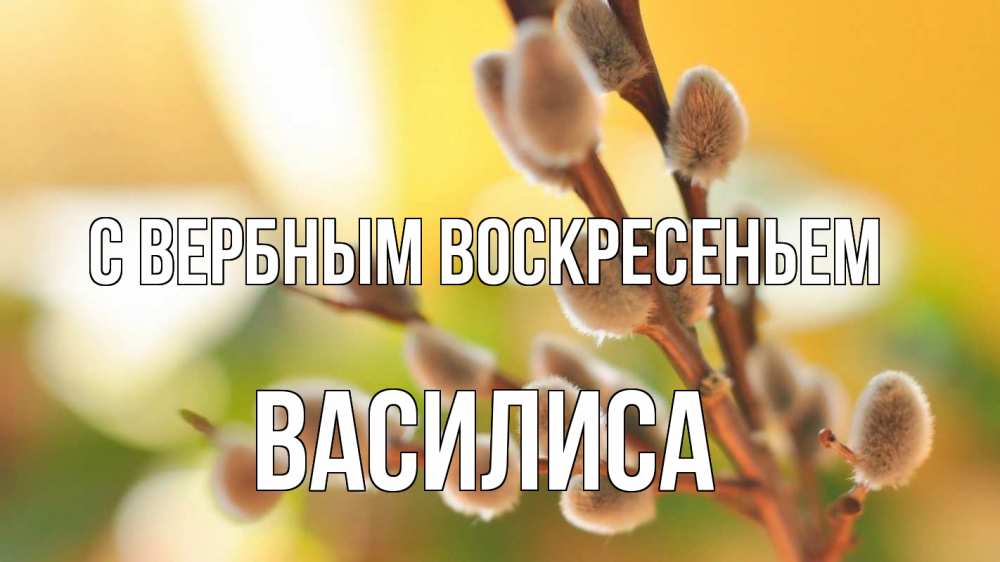 Открытка на каждый день с именем, Василиса С вербным воскресеньем верба 1 Прикольная открытка с пожеланием онлайн скачать бесплатно 