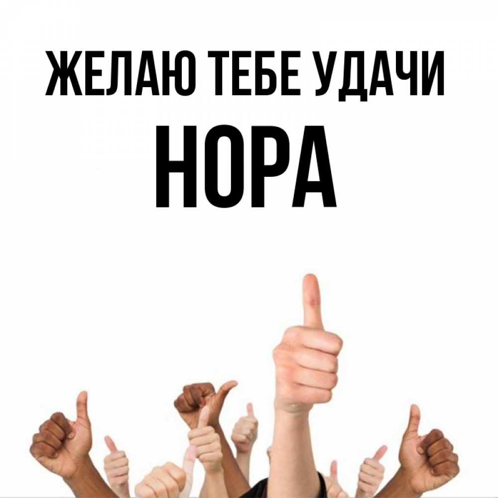 Открытка на каждый день с именем, Нора Желаю тебе удачи молодцом Прикольная открытка с пожеланием онлайн скачать бесплатно 