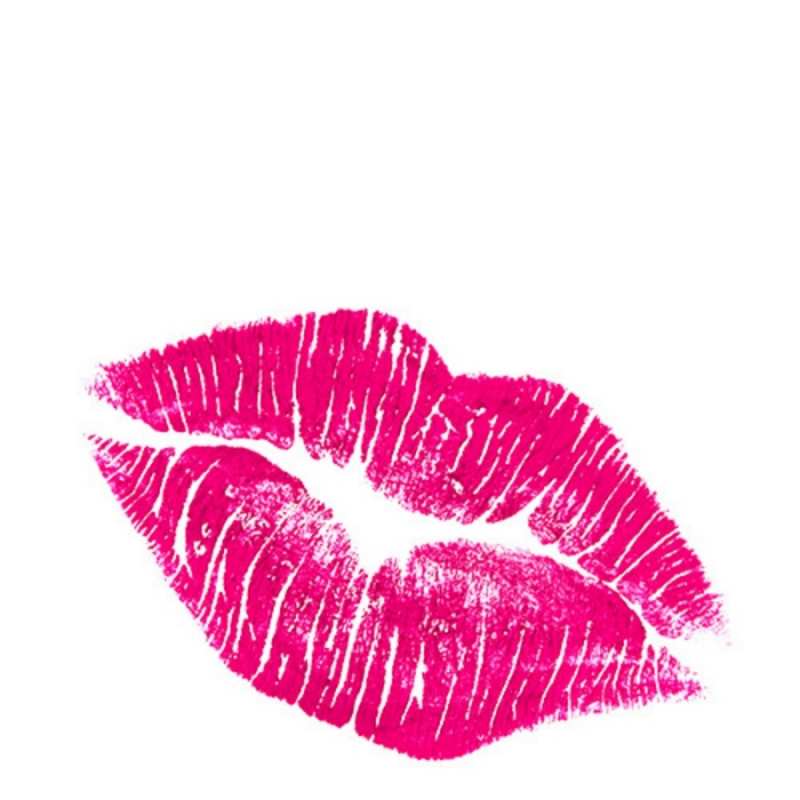 Открытка открытка с красивыми губами  след от помады Целую тебя 