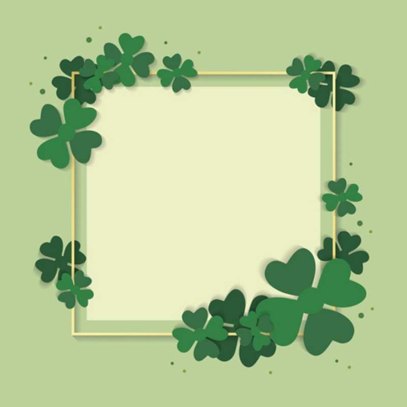 Открытка подпись в рамке из клевера  на удачу  Желаю тебе удачи 