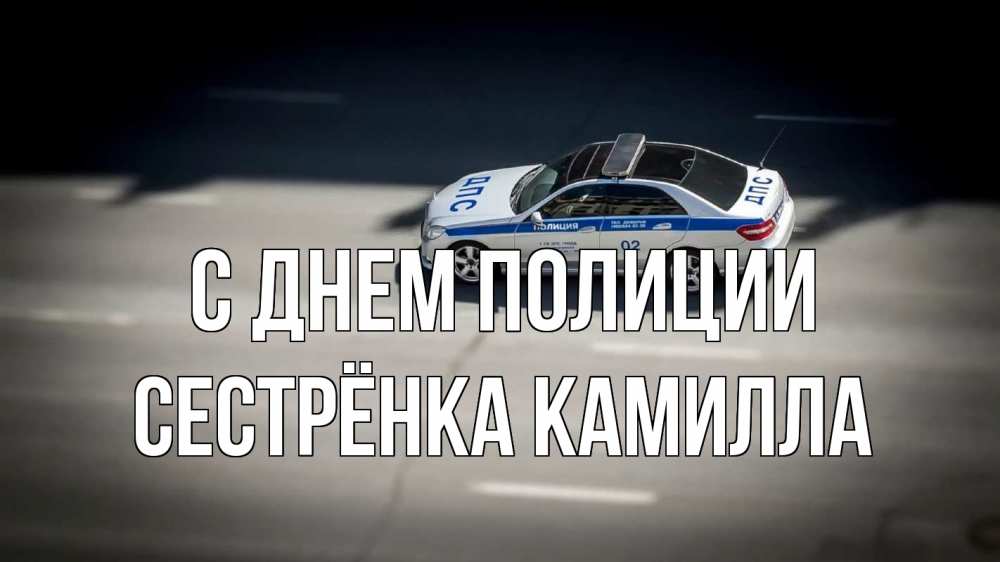 Открытка на каждый день с именем, Сестрёнка-Камилла С днем полиции ДПС Прикольная открытка с пожеланием онлайн скачать бесплатно 