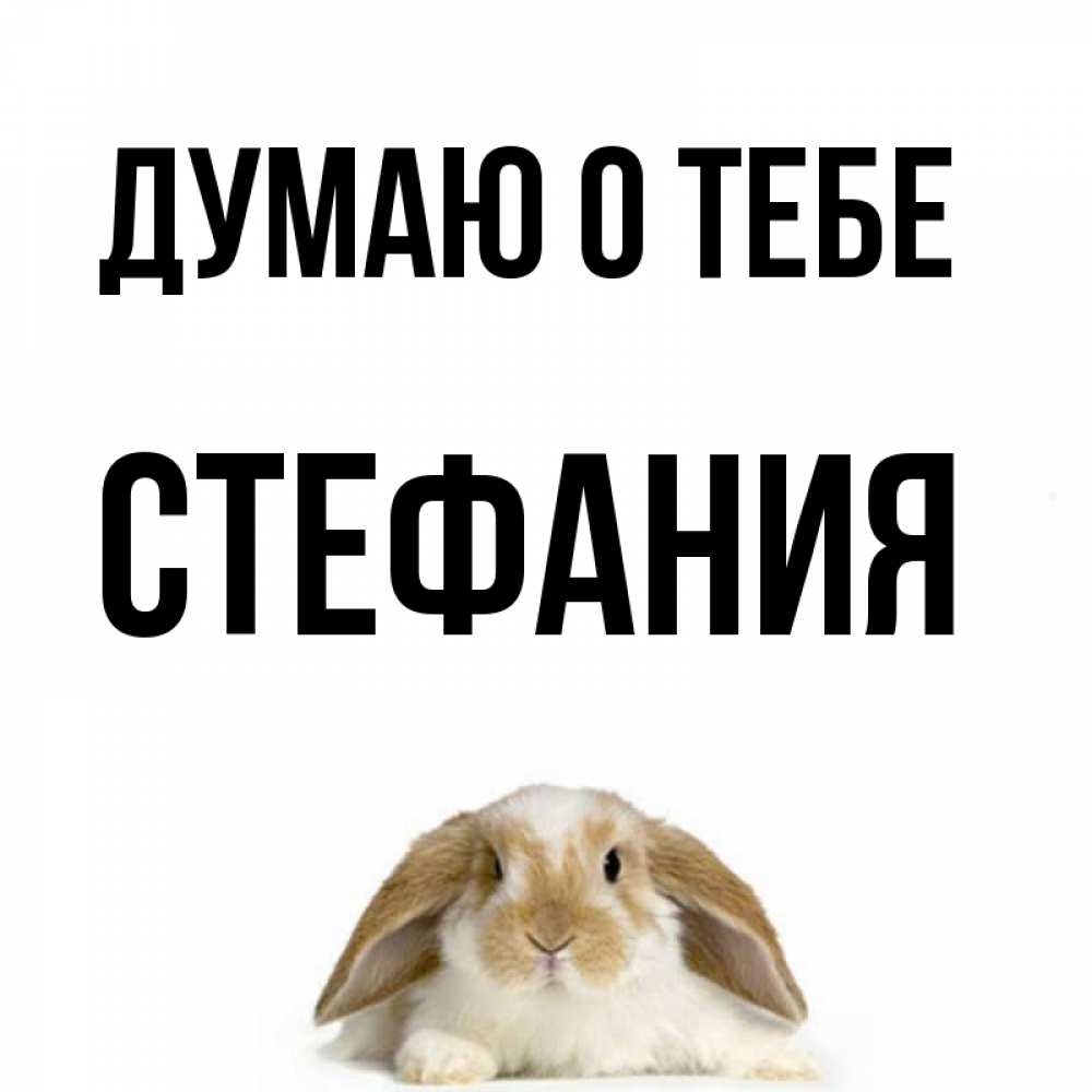 Открытка на каждый день с именем, Стефания Думаю о тебе подписать своими руками онлайн Прикольная открытка с пожеланием онлайн скачать бесплатно 