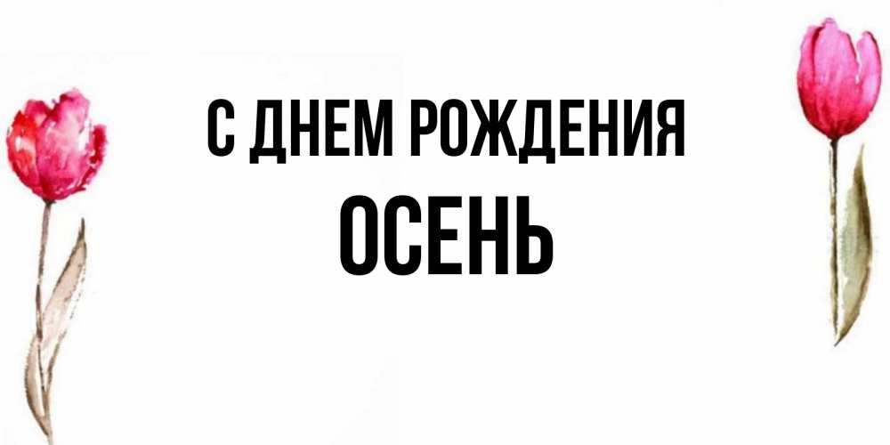 Открытка на каждый день с именем, Осень С днем рождения открытки акварелью с цветами Прикольная открытка с пожеланием онлайн скачать бесплатно 