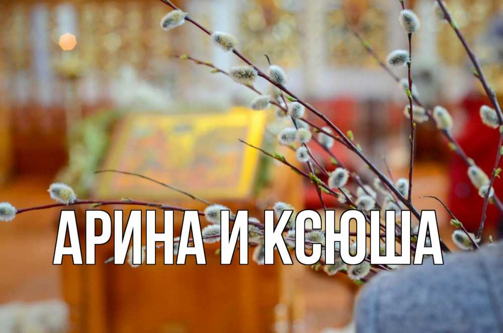 Открытка на каждый день с именем, Арина-и-Ксюша Главная верба Прикольная открытка с пожеланием онлайн скачать бесплатно 