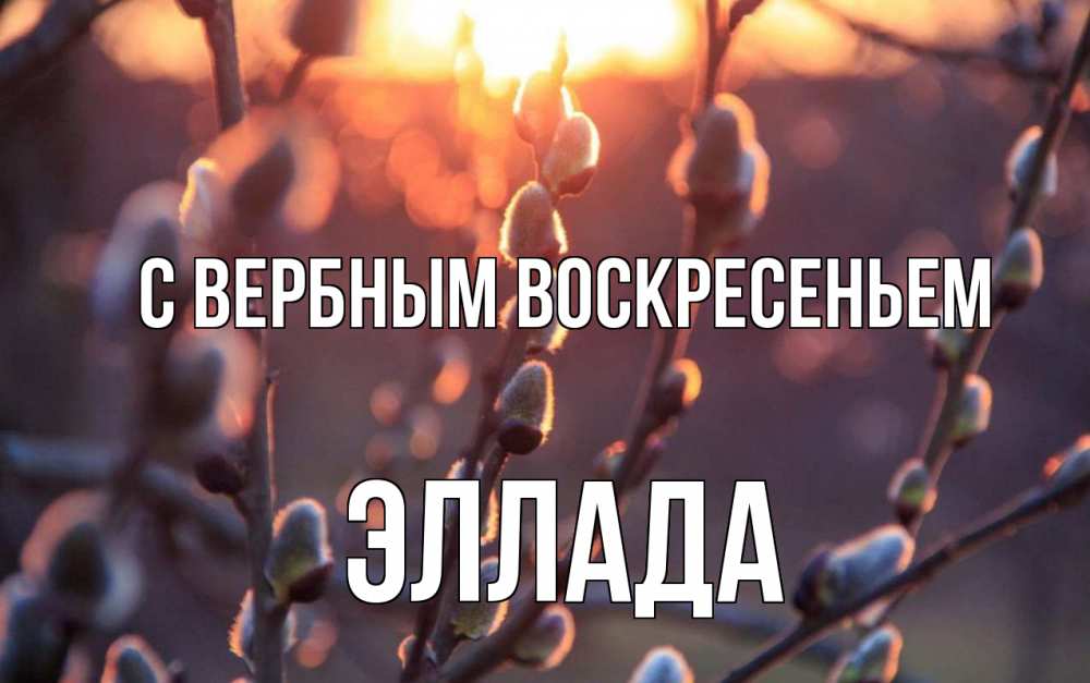 Открытка на каждый день с именем, Эллада С вербным воскресеньем верба Прикольная открытка с пожеланием онлайн скачать бесплатно 