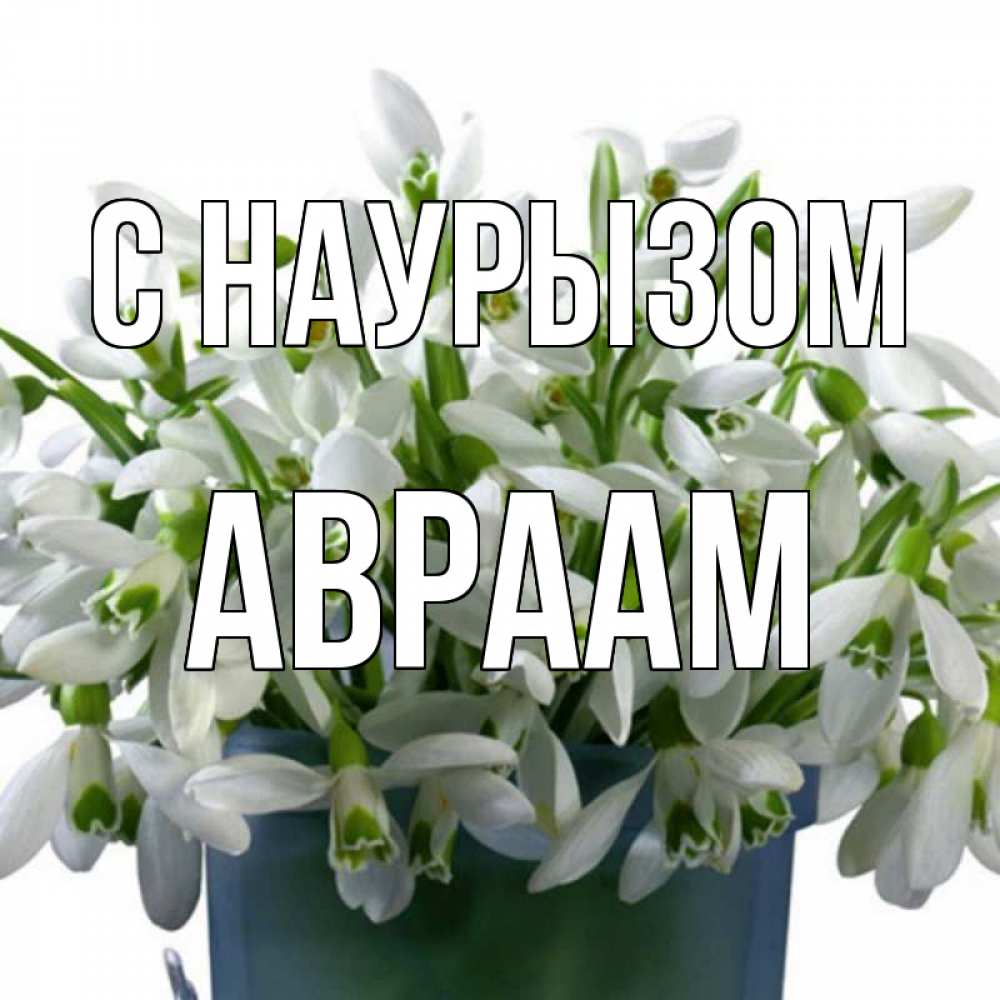 Открытка на каждый день с именем, Авраам С наурызом цветы к наурызу новый год в Казахстане Прикольная открытка с пожеланием онлайн скачать бесплатно 