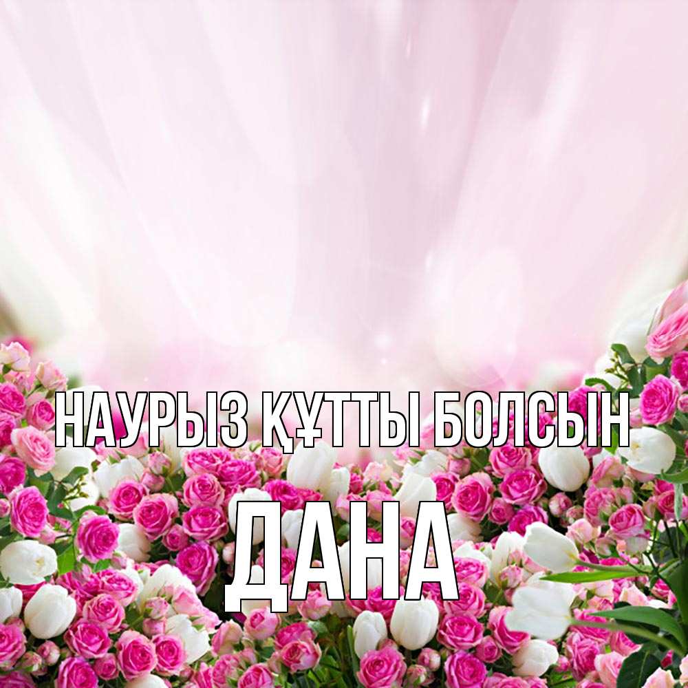 Открытка на каждый день с именем, Дана Наурыз құтты болсын под снегом Прикольная открытка с пожеланием онлайн скачать бесплатно 