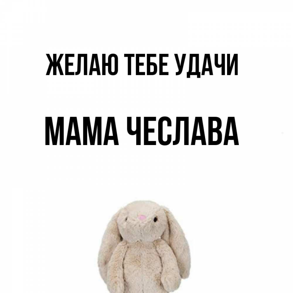 Открытка на каждый день с именем, Мама-Чеслава Желаю тебе удачи сайт создаватель открыток Прикольная открытка с пожеланием онлайн скачать бесплатно 