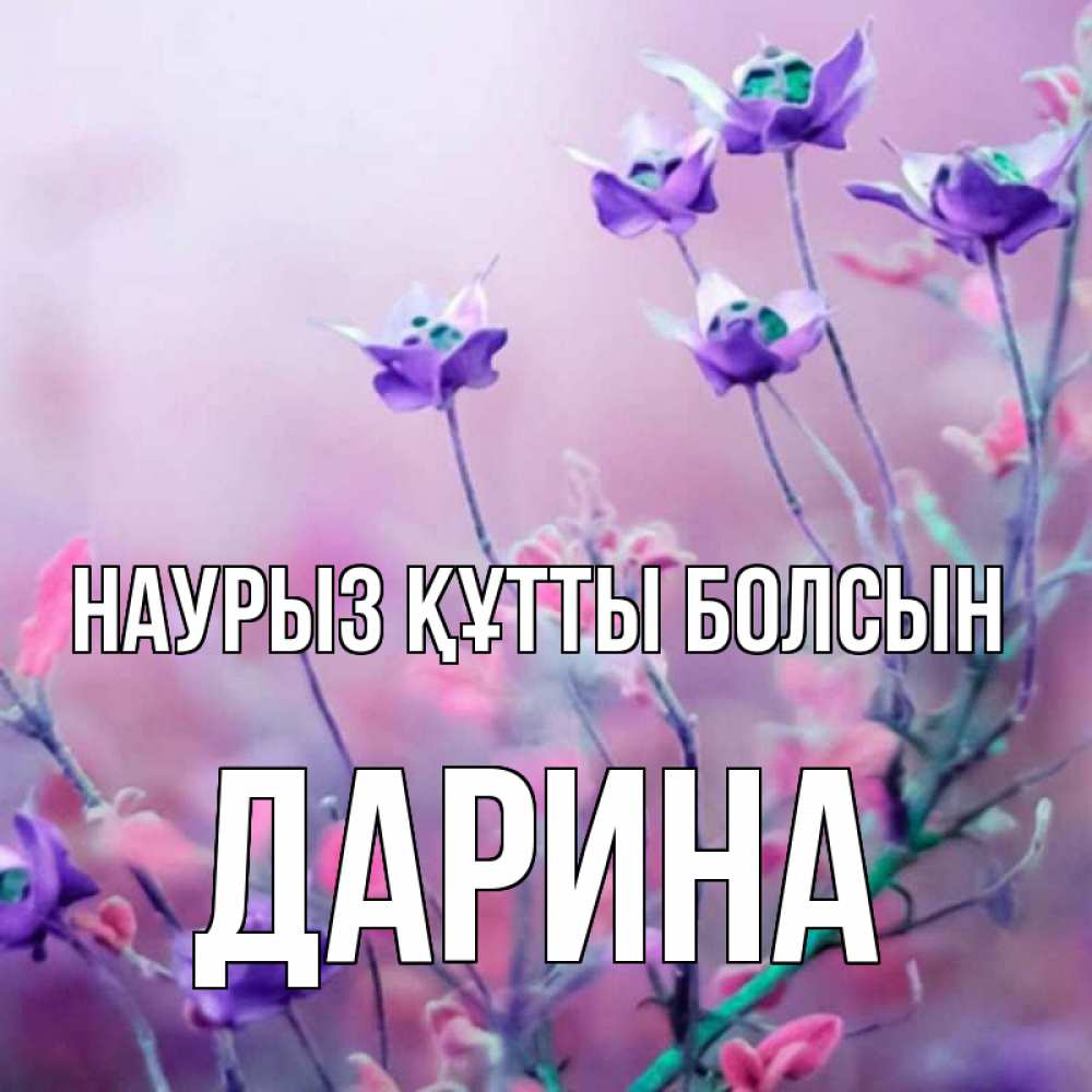 Открытка на каждый день с именем, Дарина Наурыз құтты болсын наурыз  2 Прикольная открытка с пожеланием онлайн скачать бесплатно 