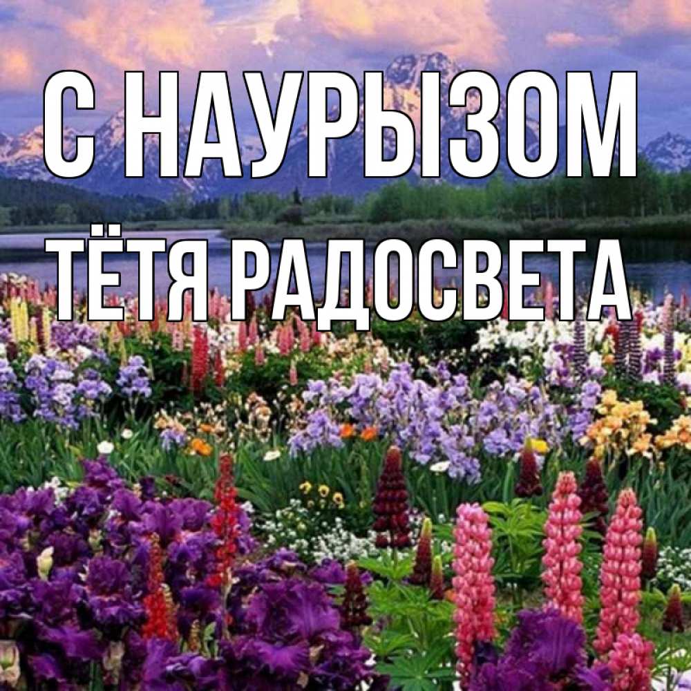 Открытка на каждый день с именем, Тётя-Радосвета С наурызом праздник весны наурыз Прикольная открытка с пожеланием онлайн скачать бесплатно 