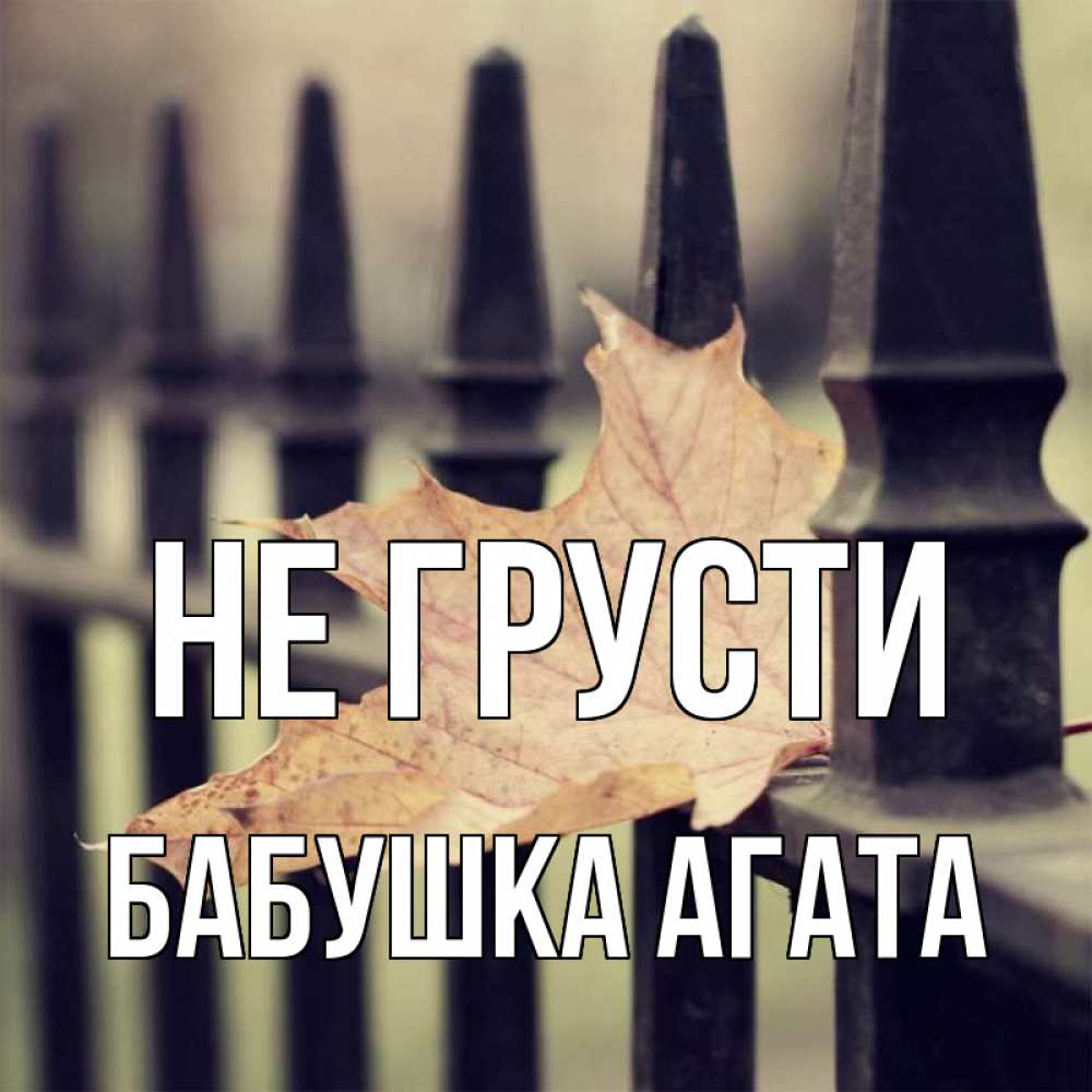 Открытка на каждый день с именем, Бабушка-Агата Не грусти лист клена Прикольная открытка с пожеланием онлайн скачать бесплатно 