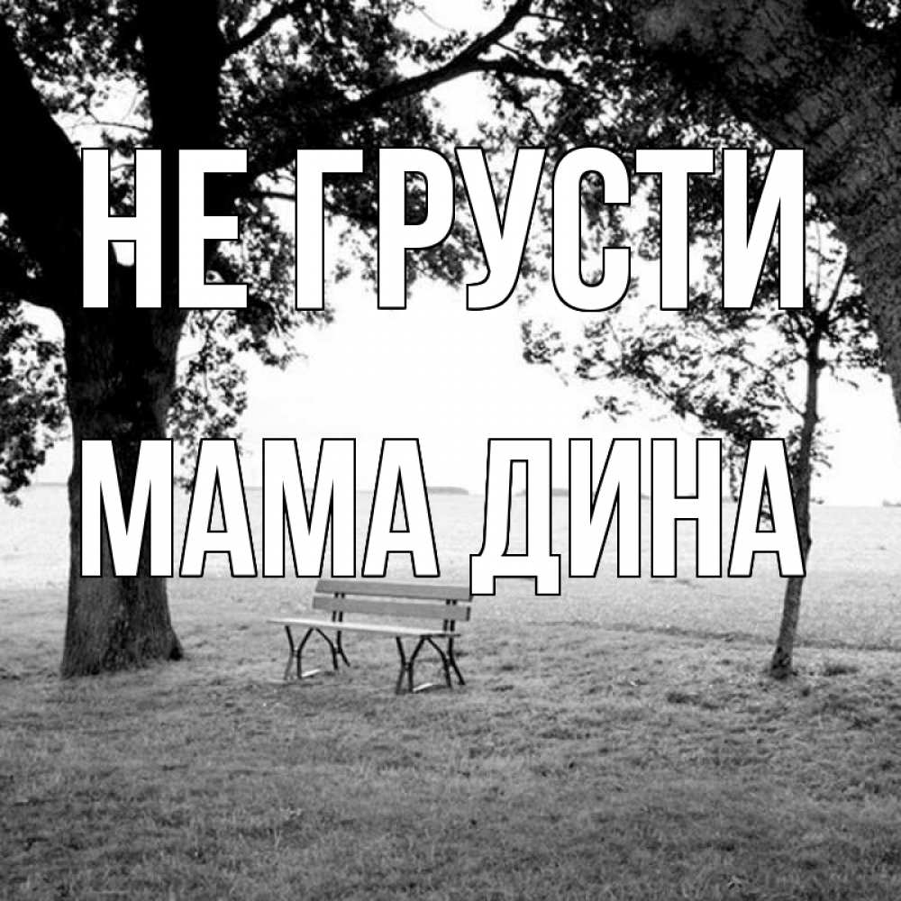 Открытка на каждый день с именем, Мама-Дина Не грусти мощное дерево Прикольная открытка с пожеланием онлайн скачать бесплатно 