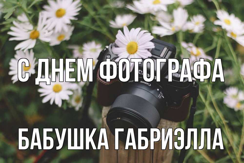 Открытка на каждый день с именем, Бабушка-Габриэлла С днем фотографа с днем фотографа Прикольная открытка с пожеланием онлайн скачать бесплатно 