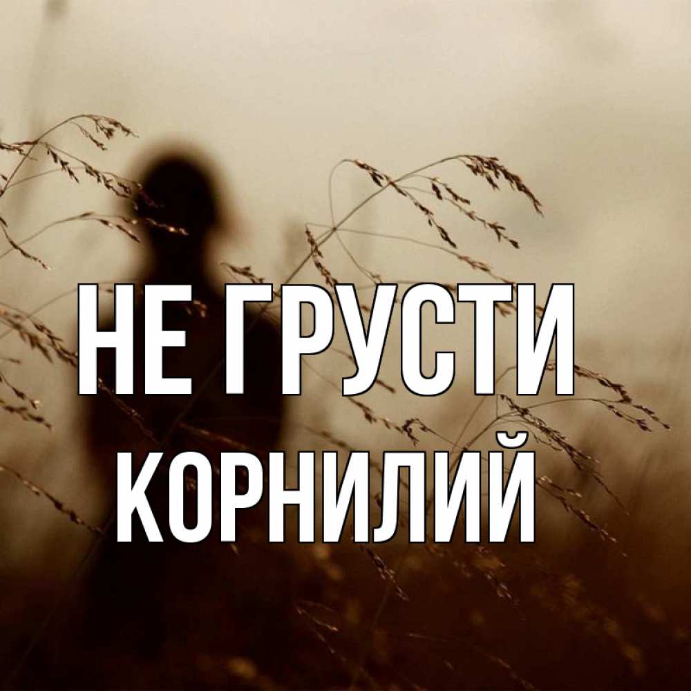 Открытка на каждый день с именем, Корнилий Не грусти грусть Прикольная открытка с пожеланием онлайн скачать бесплатно 