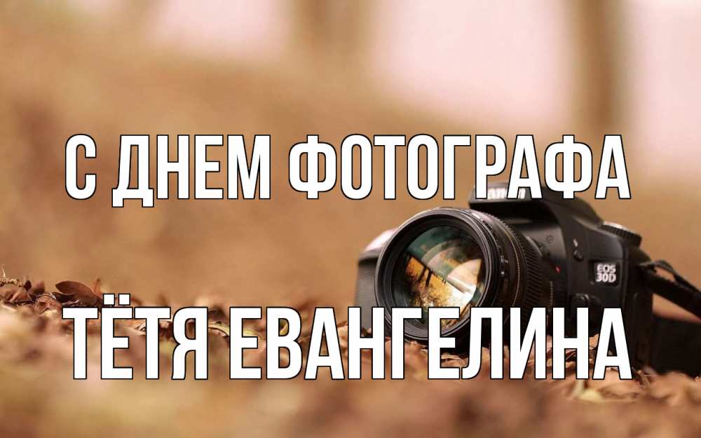 Открытка на каждый день с именем, Тётя-Евангелина С днем фотографа с днем фотографа Прикольная открытка с пожеланием онлайн скачать бесплатно 