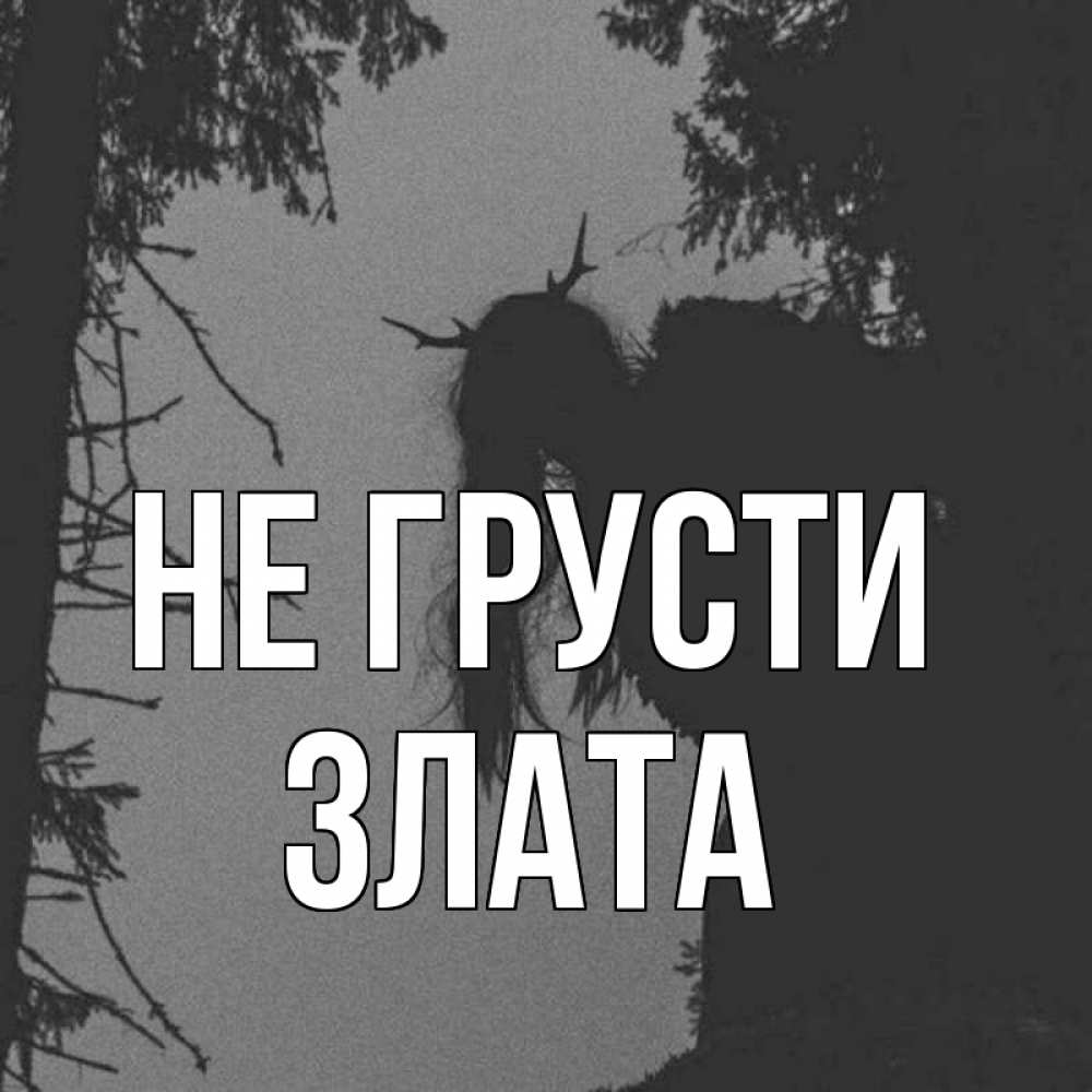 Открытка на каждый день с именем, Злата Не грусти чудище лесное Прикольная открытка с пожеланием онлайн скачать бесплатно 