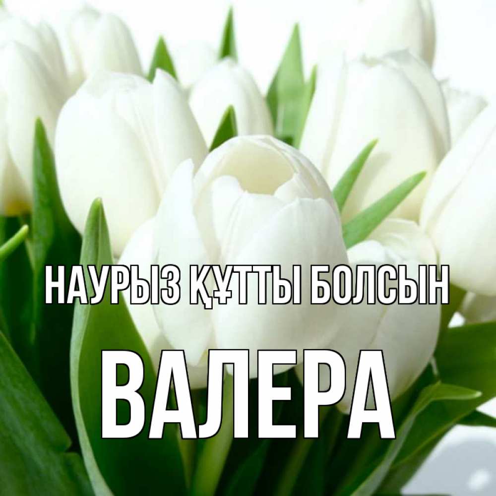 Открытка на каждый день с именем, Валера Наурыз құтты болсын цветы Прикольная открытка с пожеланием онлайн скачать бесплатно 