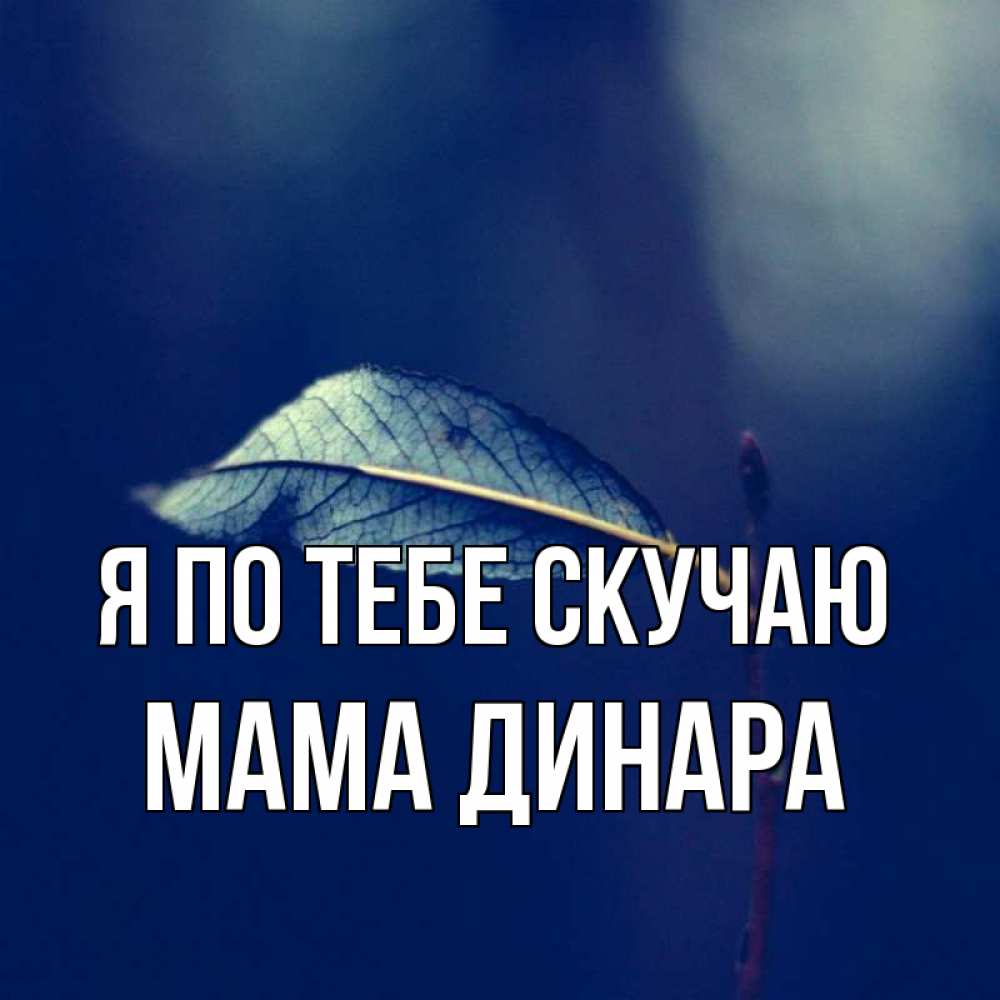 Открытка на каждый день с именем, Мама-Динара Я по тебе скучаю одна ветка 1 Прикольная открытка с пожеланием онлайн скачать бесплатно 