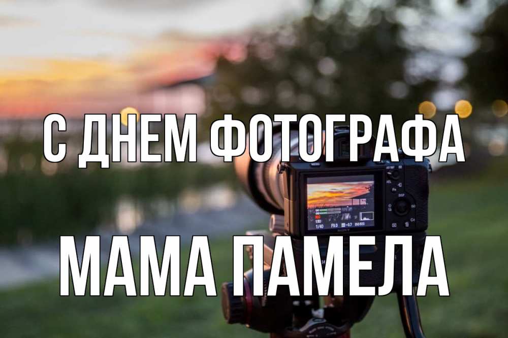 Открытка на каждый день с именем, Мама-Памела С днем фотографа с днем фотографа Прикольная открытка с пожеланием онлайн скачать бесплатно 