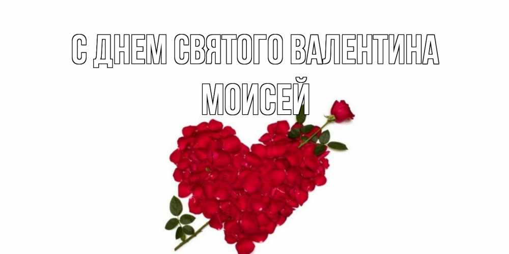 Открытка на каждый день с именем, Моисей С днем Святого Валентина роза как стрела амура попала в сердце из роз Прикольная открытка с пожеланием онлайн скачать бесплатно 
