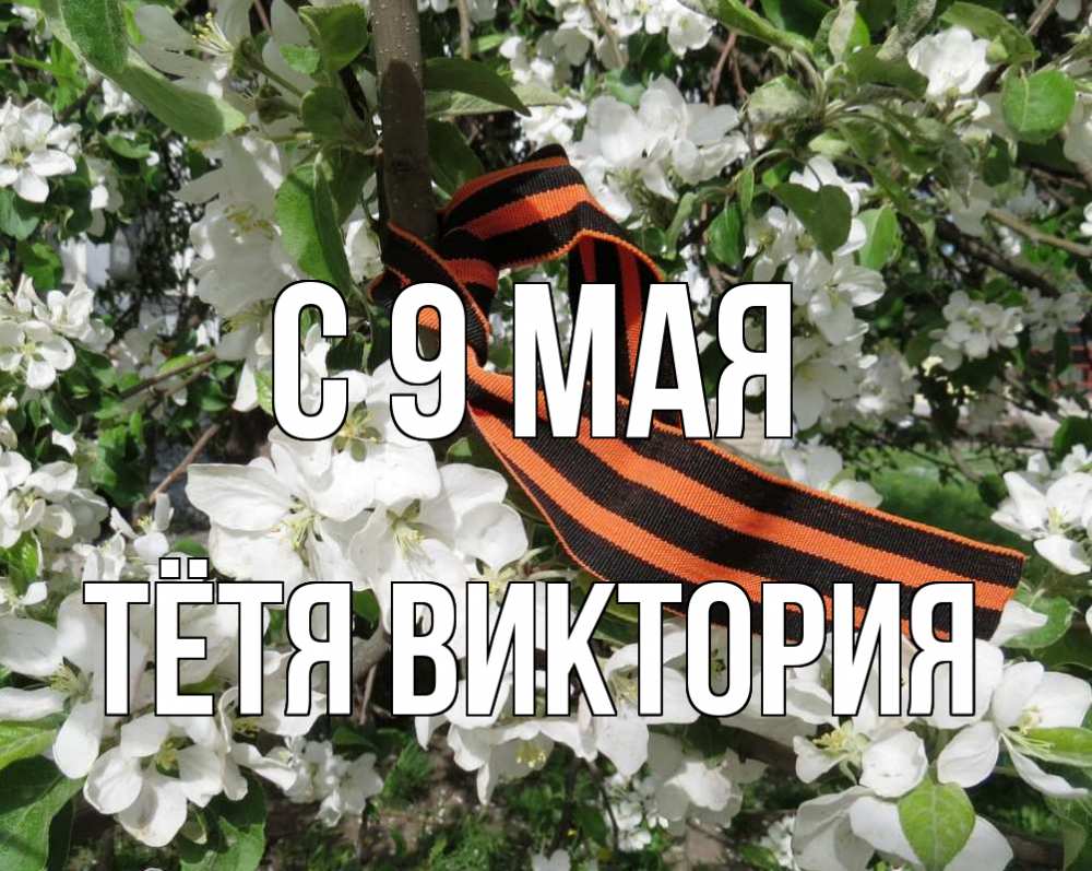 Открытка на каждый день с именем, Тётя-Виктория С 9 мая 9 мая Прикольная открытка с пожеланием онлайн скачать бесплатно 
