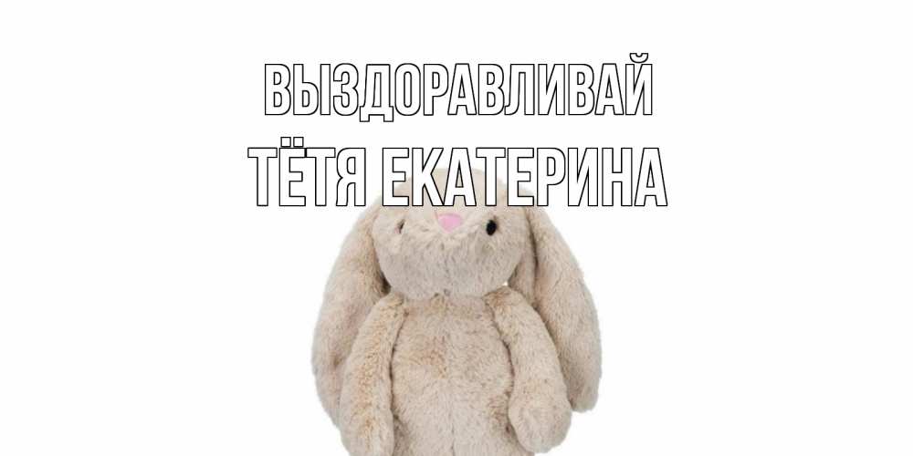 Открытка на каждый день с именем, Тётя-Екатерина Выздоравливай не болей Прикольная открытка с пожеланием онлайн скачать бесплатно 