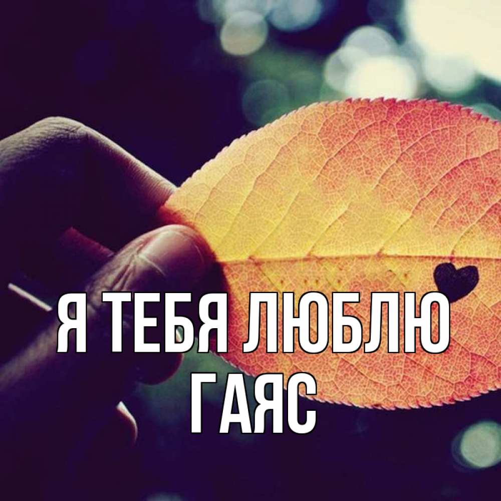 Открытка на каждый день с именем, Гаяс Я тебя люблю держу лист Прикольная открытка с пожеланием онлайн скачать бесплатно 