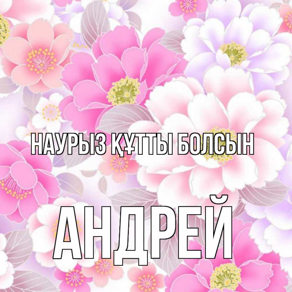 Открытка на каждый день с именем, Андрей Наурыз құтты болсын для женщин Прикольная открытка с пожеланием онлайн скачать бесплатно 