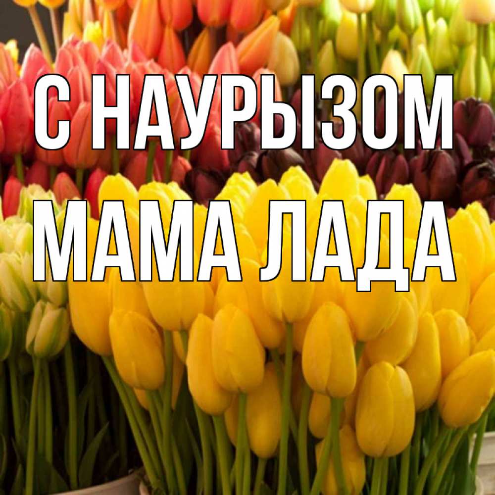 Открытка на каждый день с именем, Мама-Лада С наурызом цветы Прикольная открытка с пожеланием онлайн скачать бесплатно 
