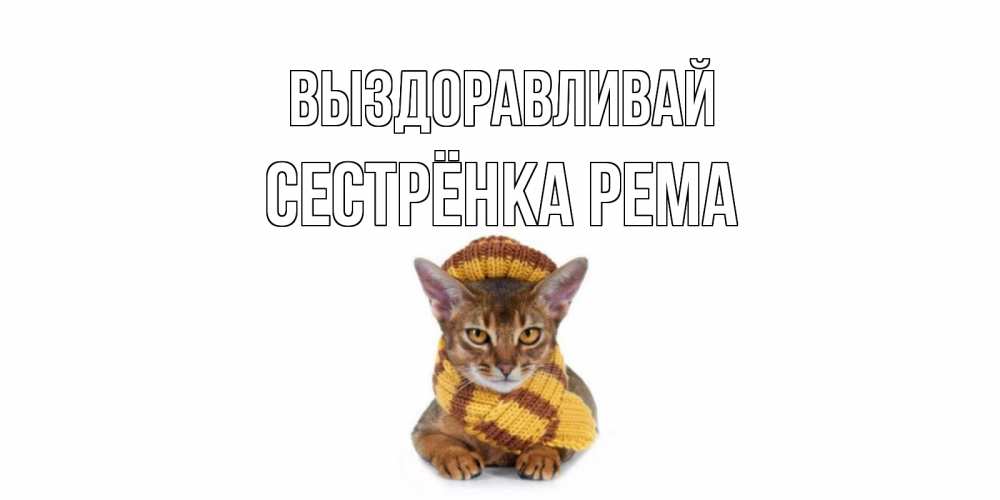 Открытка на каждый день с именем, Сестрёнка-Рема Выздоравливай родные не болейте Прикольная открытка с пожеланием онлайн скачать бесплатно 