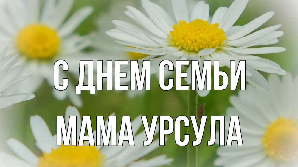 Открытка на каждый день с именем, Мама-Урсула С днем семьи с днем семьи  1 Прикольная открытка с пожеланием онлайн скачать бесплатно 