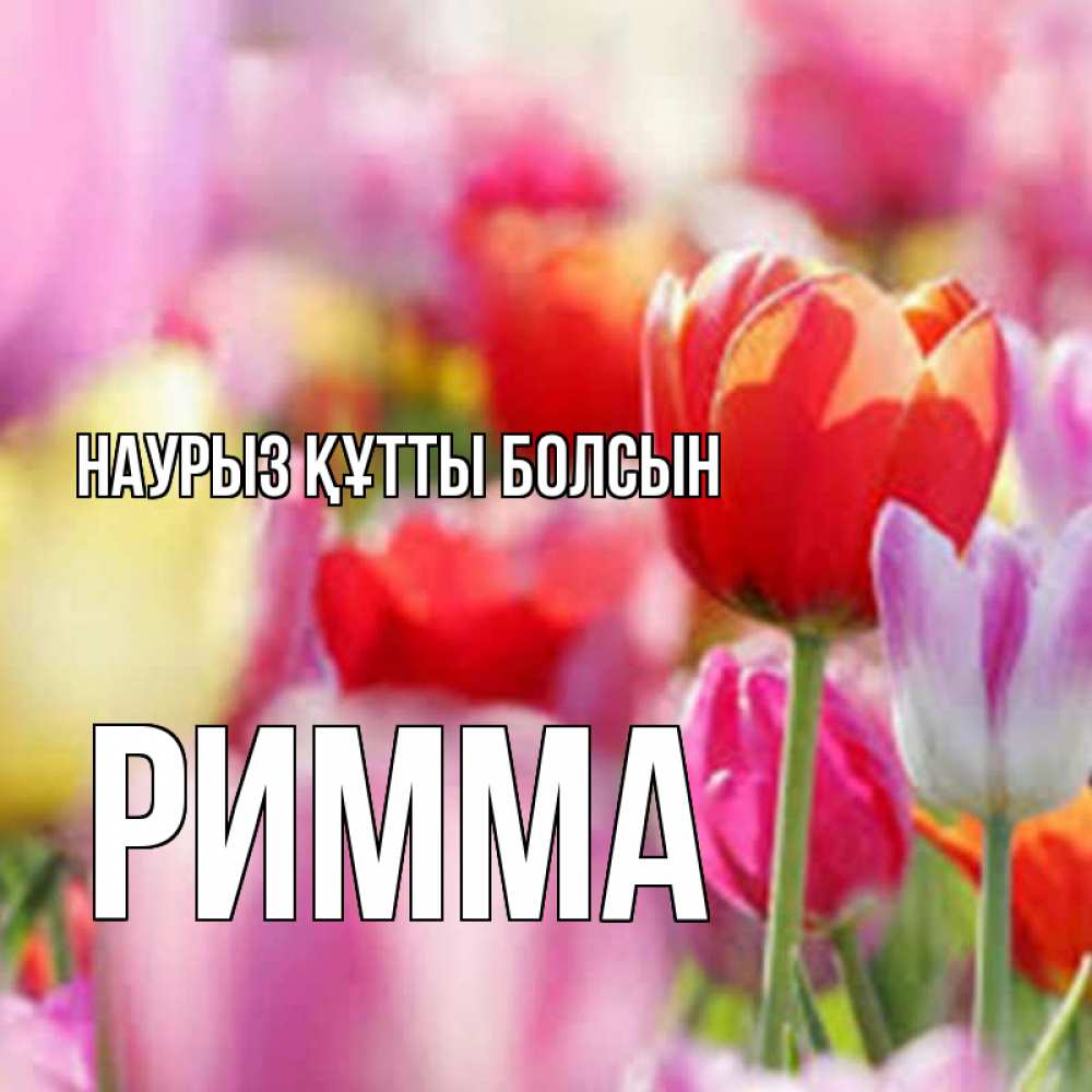 Открытка на каждый день с именем, Римма Наурыз құтты болсын на наурыз  2 Прикольная открытка с пожеланием онлайн скачать бесплатно 
