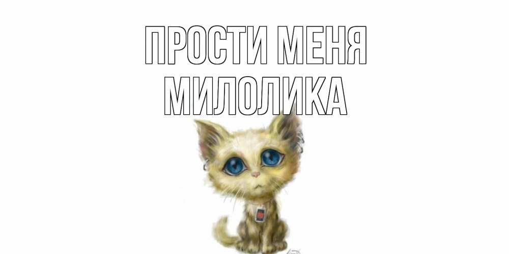 Открытка на каждый день с именем, Милолика Прости меня прости меня открытка с котиком Прикольная открытка с пожеланием онлайн скачать бесплатно 