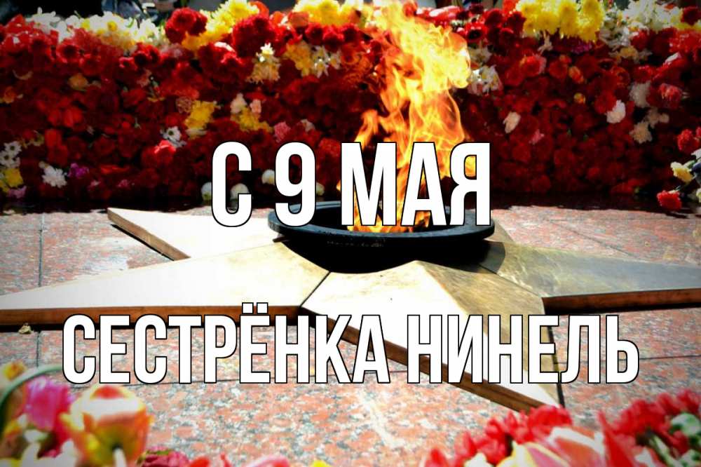 Открытка на каждый день с именем, Сестрёнка-Нинель С 9 мая 9 мая Прикольная открытка с пожеланием онлайн скачать бесплатно 