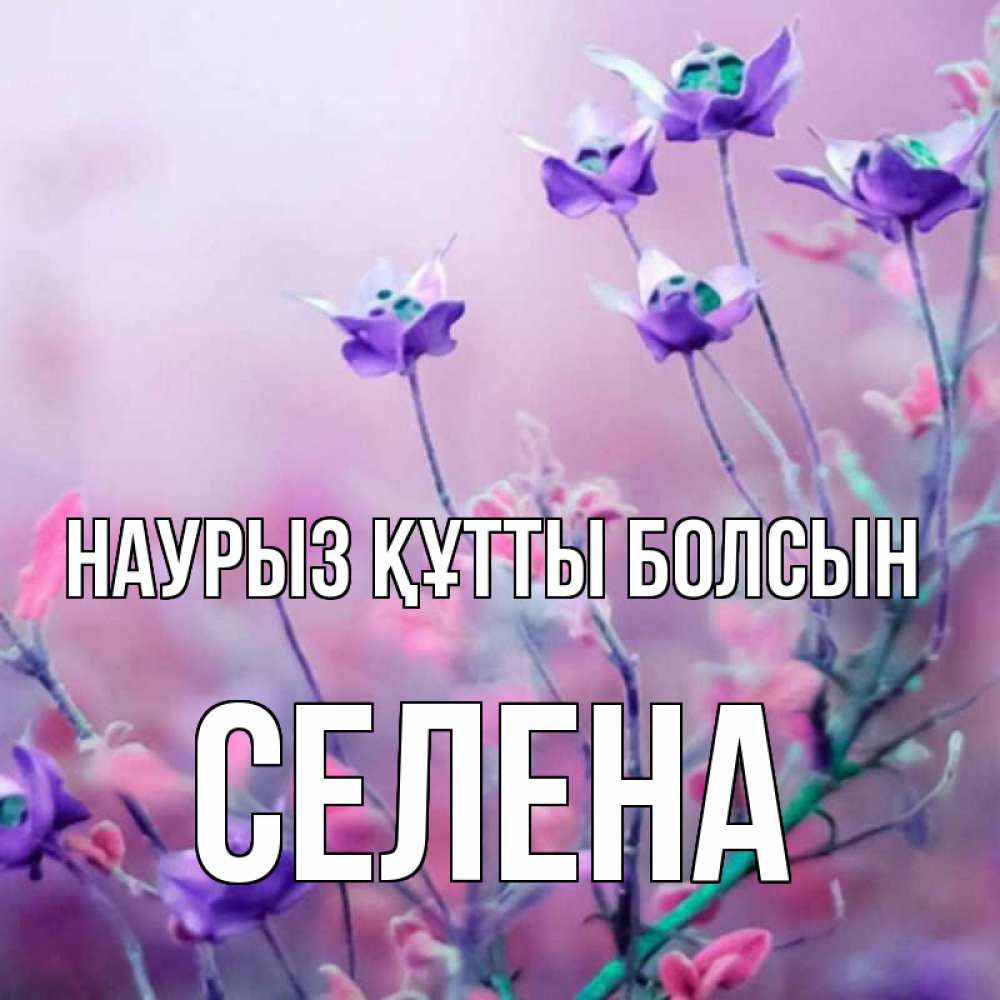 Открытка на каждый день с именем, Селена Наурыз құтты болсын наурыз  2 Прикольная открытка с пожеланием онлайн скачать бесплатно 