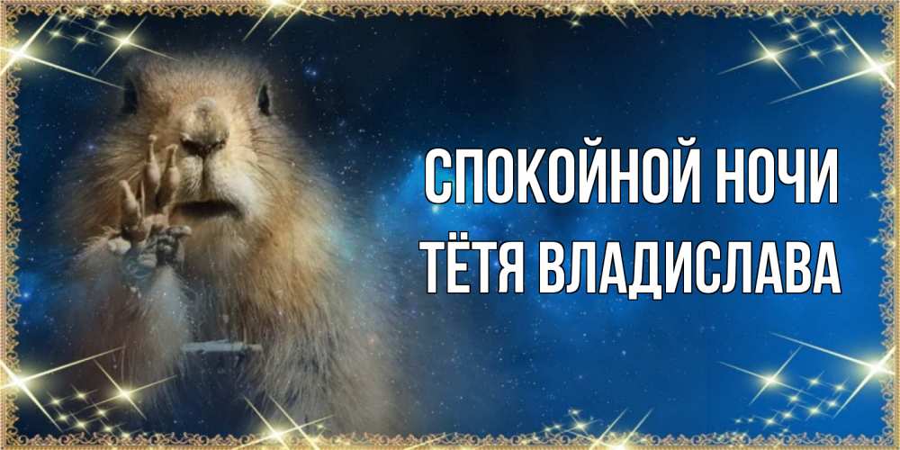 Открытка на каждый день с именем, Тётя-Владислава Спокойной ночи спокойной ночи сладких снов Прикольная открытка с пожеланием онлайн скачать бесплатно 