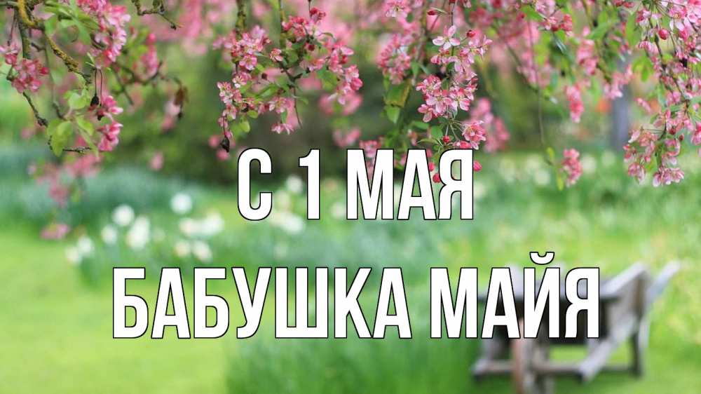 Открытка на каждый день с именем, Бабушка-Майя С 1 мая С 1 мая Прикольная открытка с пожеланием онлайн скачать бесплатно 