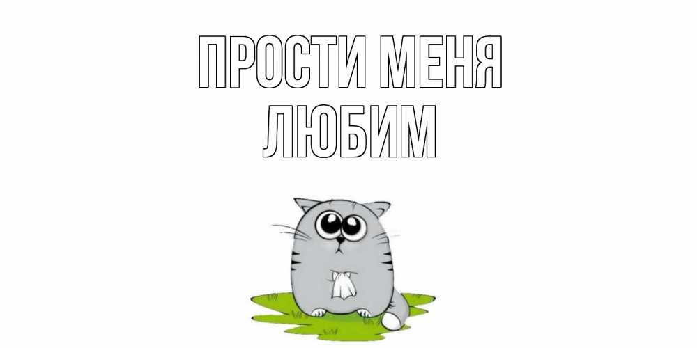 Открытка на каждый день с именем, Любим Прости меня открытка с котиком просящим прощения Прикольная открытка с пожеланием онлайн скачать бесплатно 
