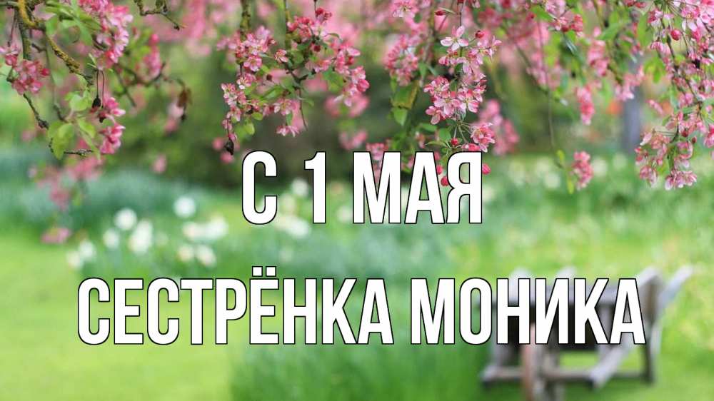 Открытка на каждый день с именем, Сестрёнка-Моника С 1 мая С 1 мая Прикольная открытка с пожеланием онлайн скачать бесплатно 