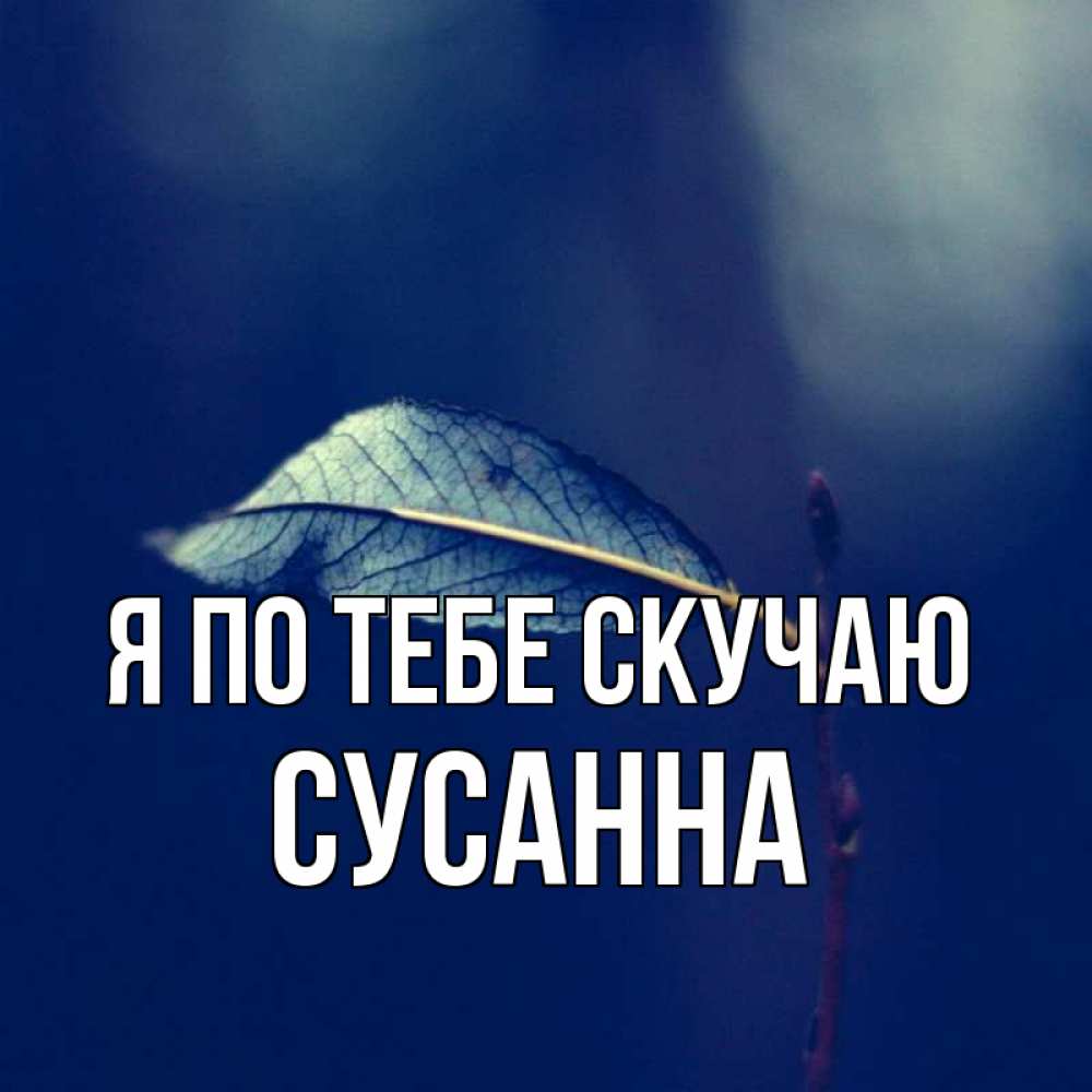 Открытка на каждый день с именем, Сусанна Я по тебе скучаю одна ветка 1 Прикольная открытка с пожеланием онлайн скачать бесплатно 