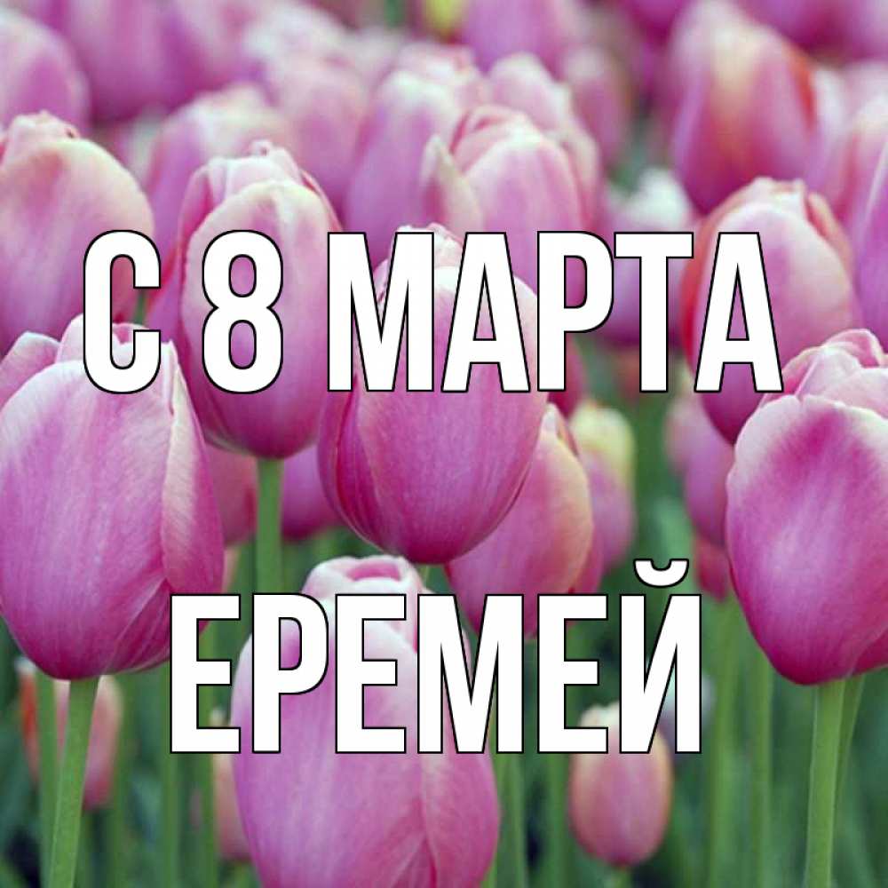 Открытка на каждый день с именем, Еремей С 8 МАРТА на международный женский день 3 Прикольная открытка с пожеланием онлайн скачать бесплатно 