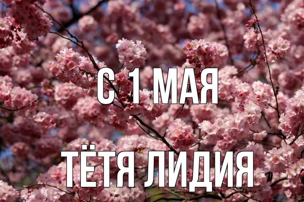 Открытка на каждый день с именем, Тётя-Лидия С 1 мая С 1 мая Прикольная открытка с пожеланием онлайн скачать бесплатно 