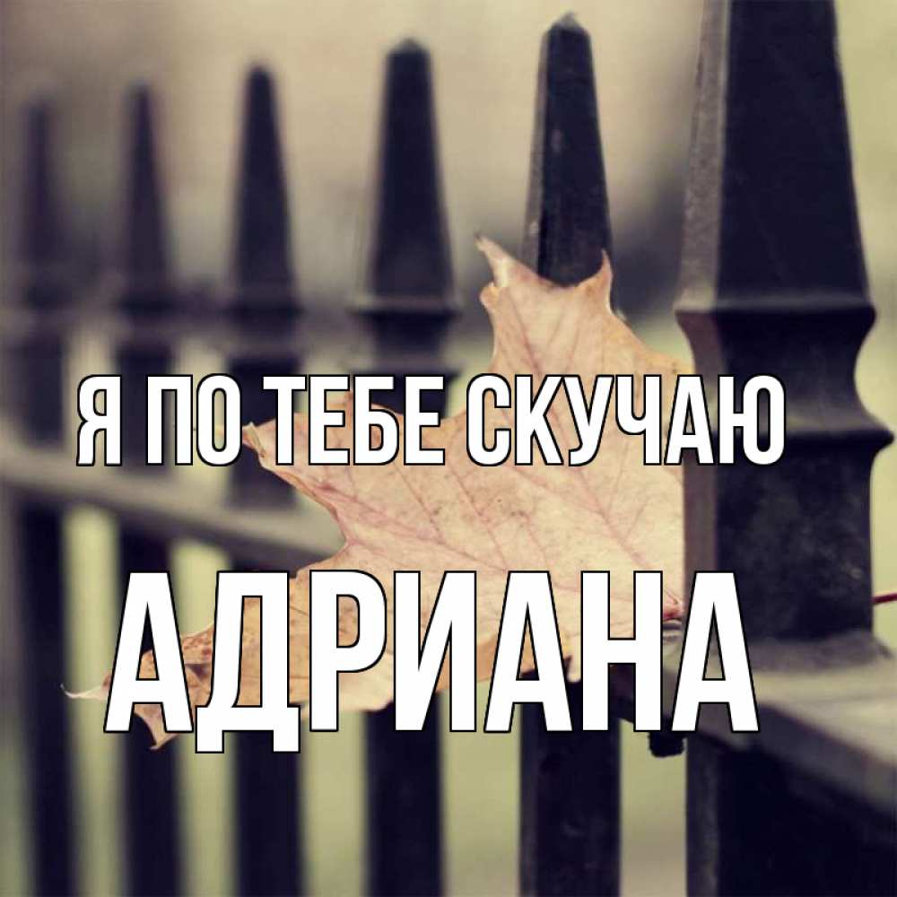 Открытка на каждый день с именем, Адриана Я по тебе скучаю очень скучно Прикольная открытка с пожеланием онлайн скачать бесплатно 