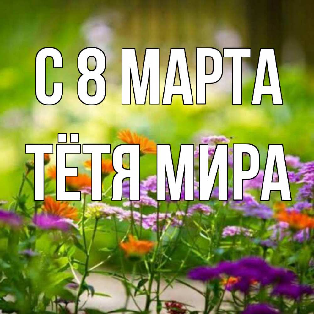 Открытка на каждый день с именем, Тётя-Мира С 8 марта цветы Прикольная открытка с пожеланием онлайн скачать бесплатно 
