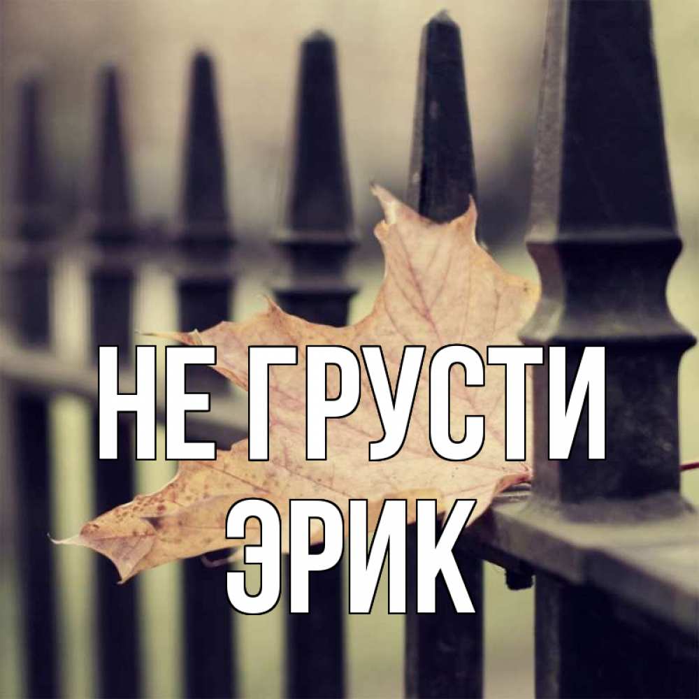 Открытка на каждый день с именем, Эрик Не грусти лист клена Прикольная открытка с пожеланием онлайн скачать бесплатно 