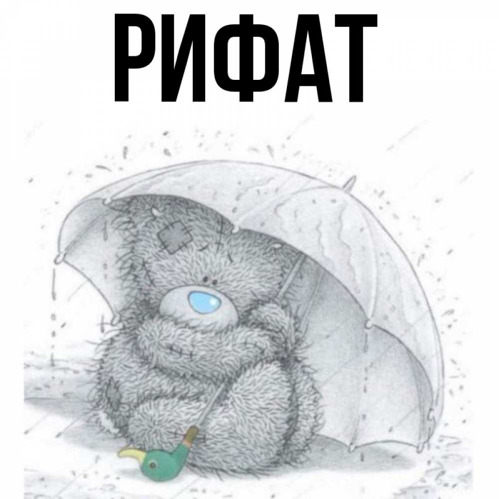 Открытка на каждый день с именем, Рифат Главная спасите мишку Тедди Прикольная открытка с пожеланием онлайн скачать бесплатно 