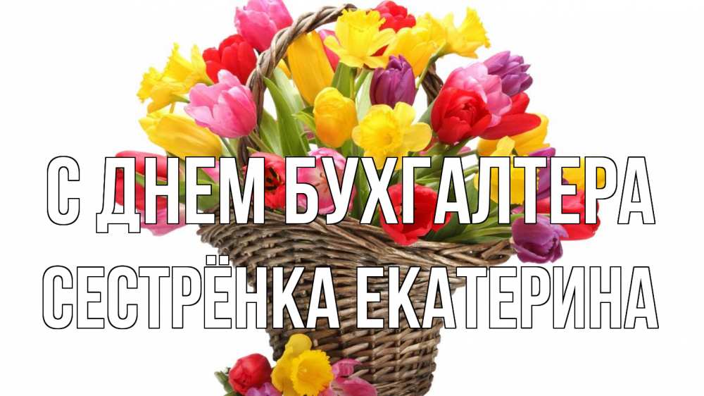 Открытка на каждый день с именем, Сестрёнка-Екатерина С днем бухгалтера с днем бухгалтера Прикольная открытка с пожеланием онлайн скачать бесплатно 