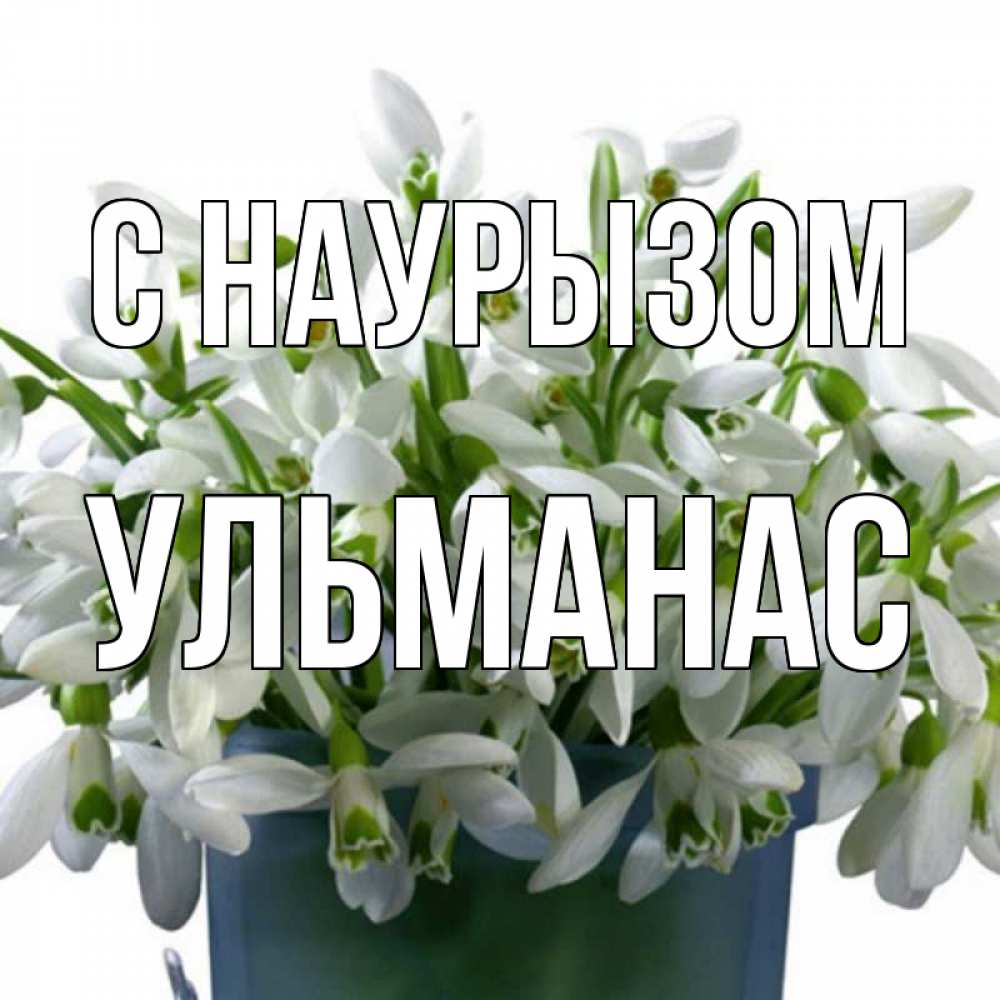 Открытка на каждый день с именем, Ульманас С наурызом цветы к наурызу новый год в Казахстане Прикольная открытка с пожеланием онлайн скачать бесплатно 