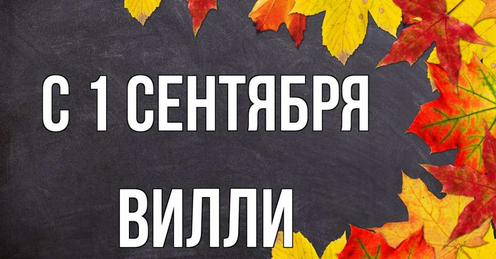 Открытка на каждый день с именем, Вилли С 1 сентября с днем знаний Прикольная открытка с пожеланием онлайн скачать бесплатно 