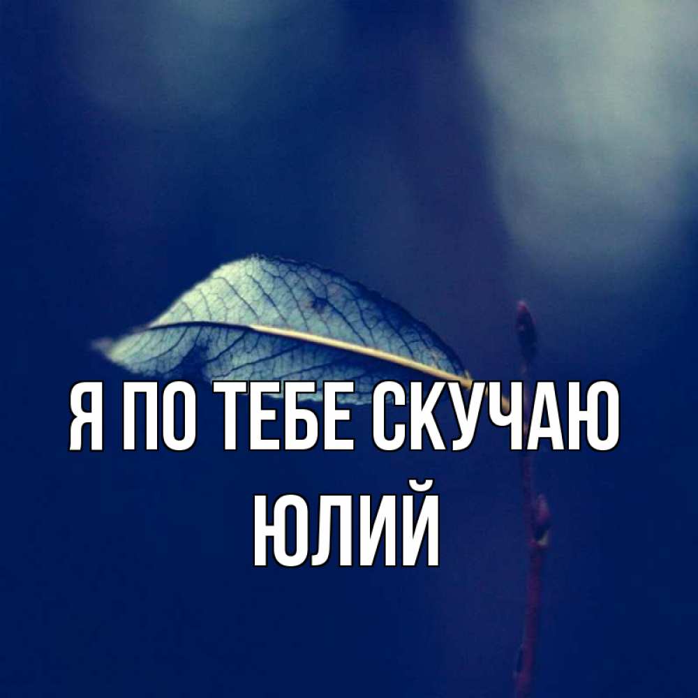 Открытка на каждый день с именем, Юлий Я по тебе скучаю одна ветка 1 Прикольная открытка с пожеланием онлайн скачать бесплатно 